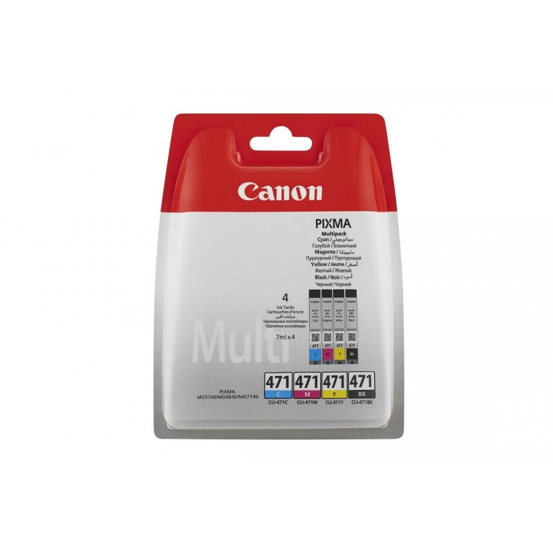 Картридж Canon CLI-471 Cyan/Magenta/Yellow/Black Multi Pack