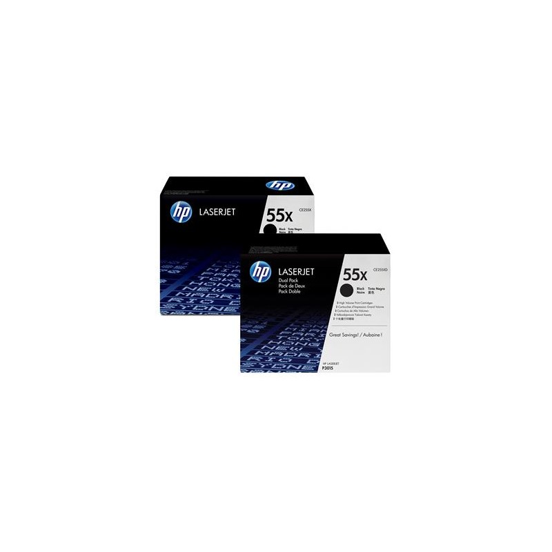 Картридж HP 55X LJ P3015/M521/M525 Black (2*12500 стр) Двойная