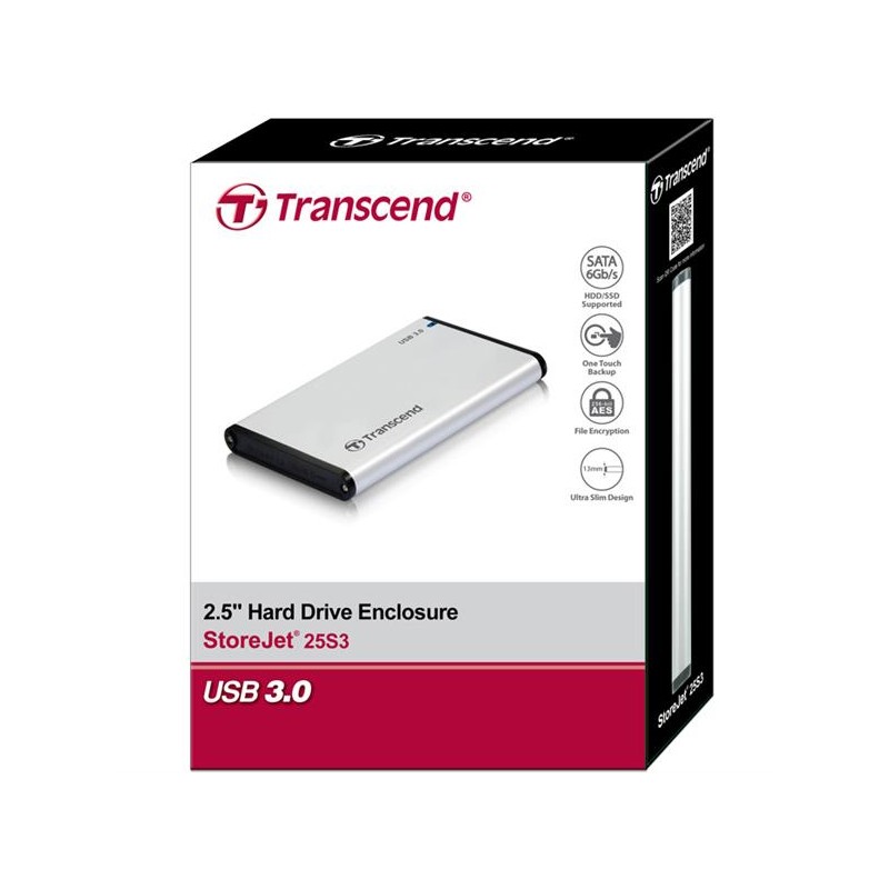 Корпус для 2.5" HDD/SSD Transcend USB 3.0 Aluminum