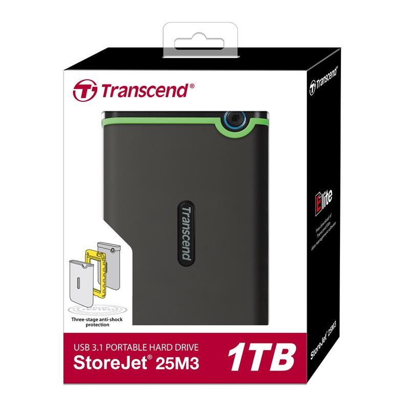 HDD Transcend StoreJet 2.5 USB 3.0 1TB Iron Gray Slim.