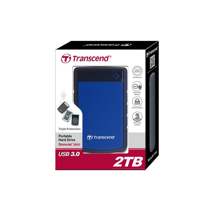 HDD Transcend StoreJet 2.5 USB 3.0 2TB серия H Blue