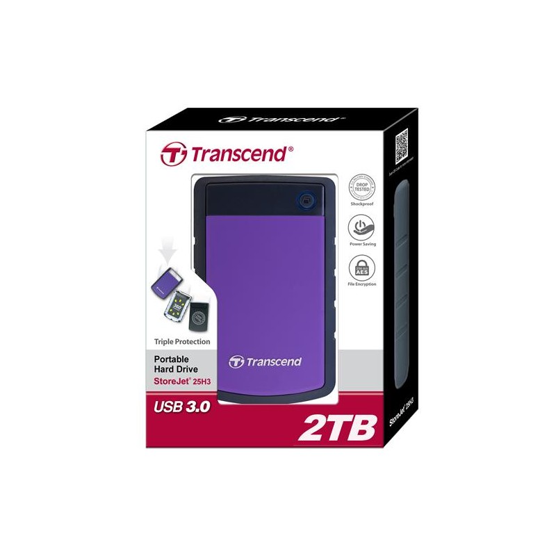 HDD Transcend StoreJet 2.5 USB 3.0 2TB серия H Purple