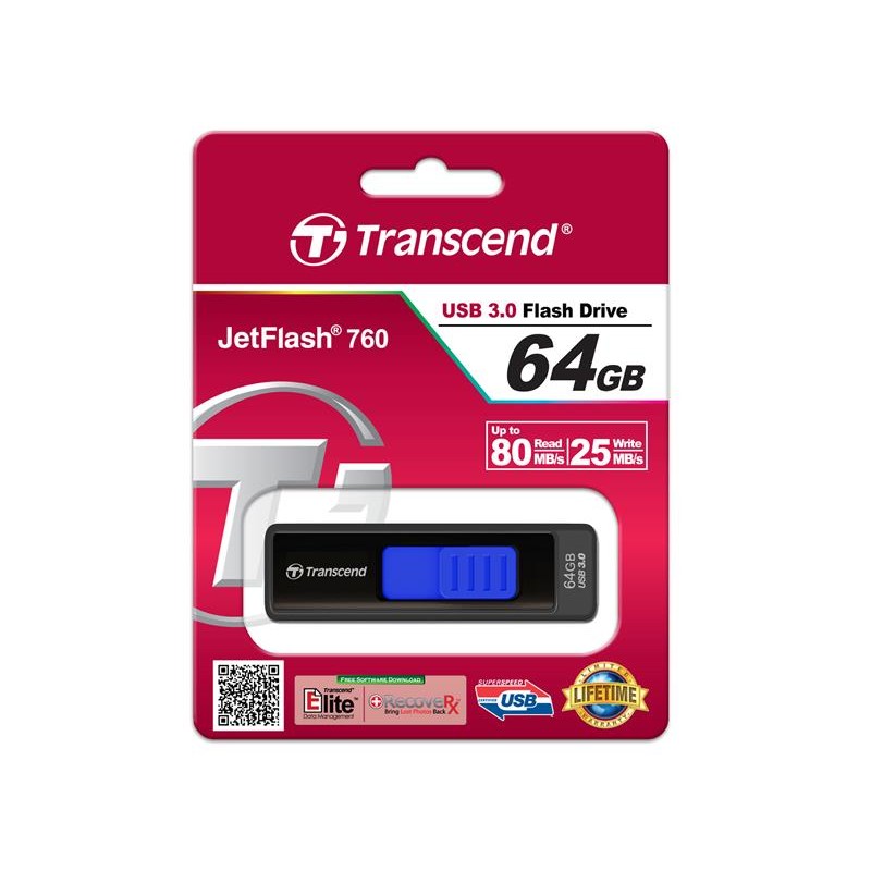 Накопитель USB 64GB 3.0 Transcend JetFlash 760