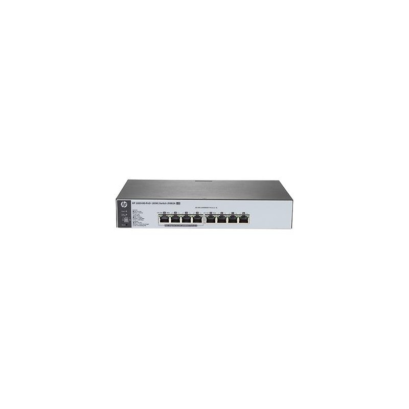 Коммутатор HPE 1820-8G-PoE+ Smart Switch, 4xGE, 4xGE PoE+ 65W