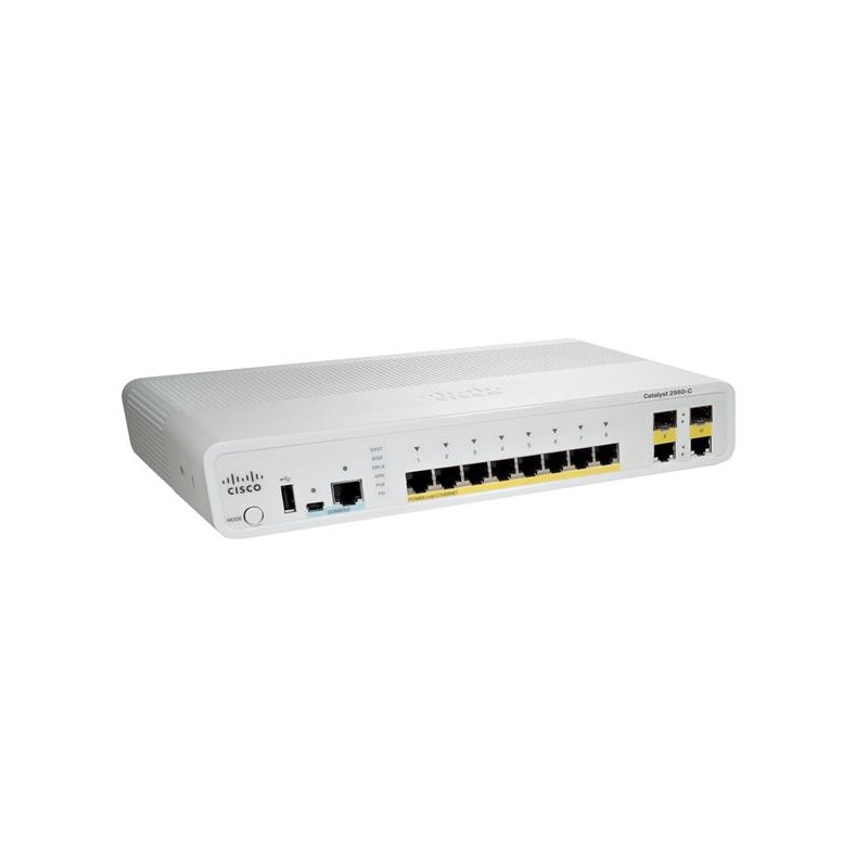 Коммутатор Cisco Catalyst 2960C Switch 8 FE PoE 2 x Dual Uplink