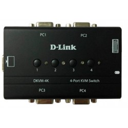 KVM-переключатель D-Link DKVM-4K 4port w/2 Cables
