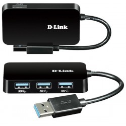 USB-хаб D-Link DUB-1341 на 4 порта USB 3.0 компактный, без
