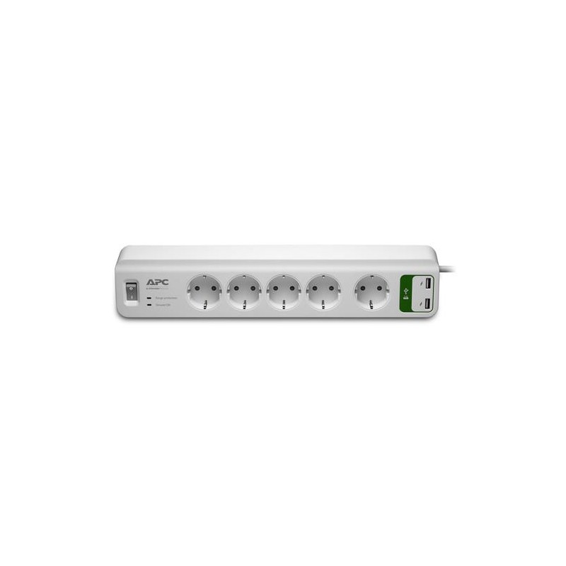Фильтр APC Essential SurgeArrest 5 розеток + 2 USB (5V, 2.4A)