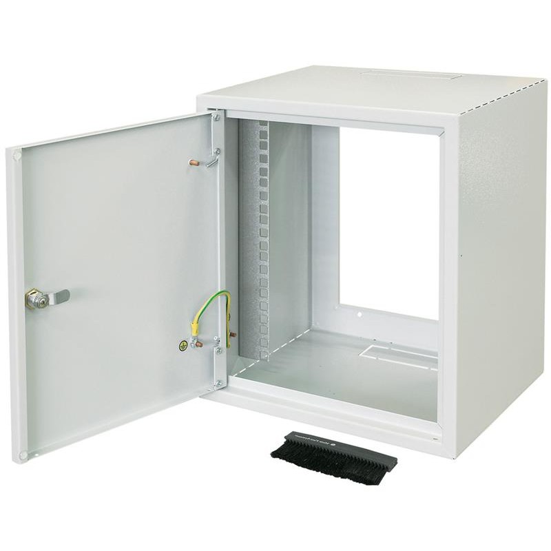 Шкаф ZPAS 10" 7U, глубина 260мм. метал.дверь, серый