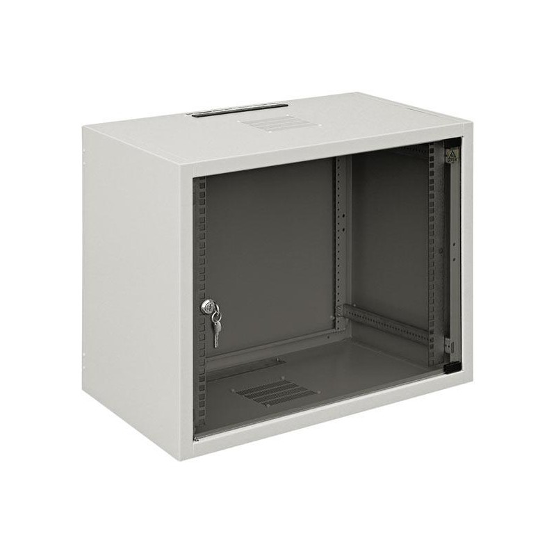 Шкаф ZPAS 19" 12U 600x400, стекл.дверь, 30kg max, серый